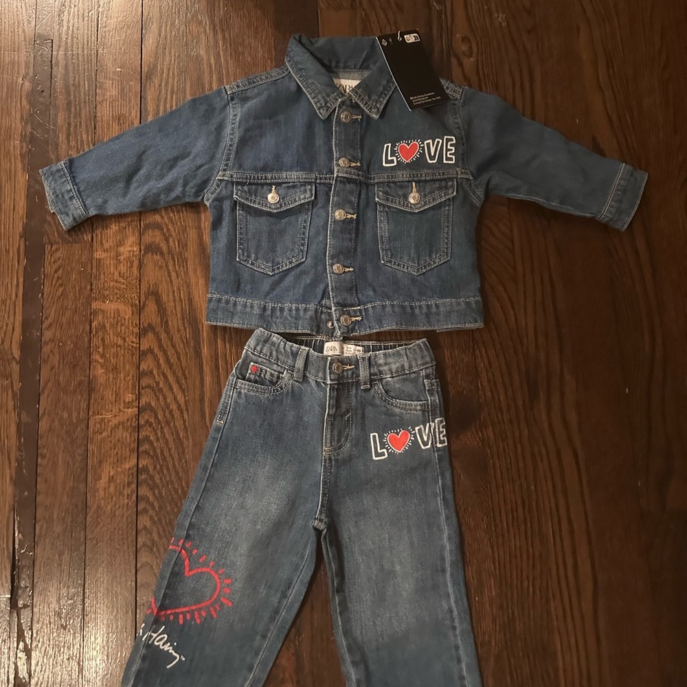 Limited edition Keith Haring Toddler Denim Jacket & Jeans Set!